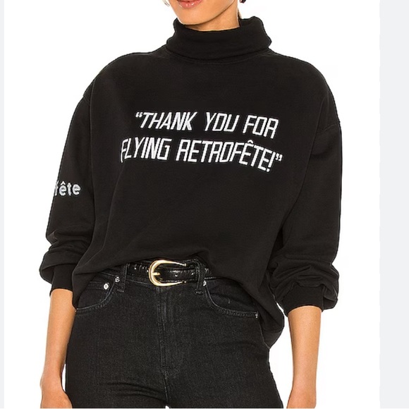 ❤️Retrofete Flying Over Mock Neck Sweatshirt❤️ - Picture 1 of 3